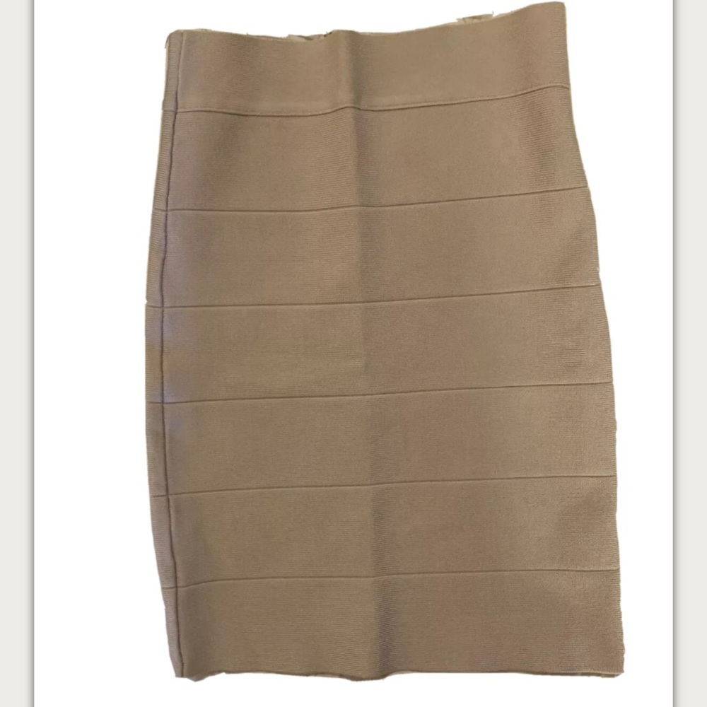 Beige Pencil Skirt